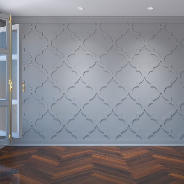 Ekena Millwork Large Marrakesh Decorative Fretwork Wall Panels in Architectural PVC, 23 3/8"W x 23 3/8"H x 3/8"T WALP24X24MRK